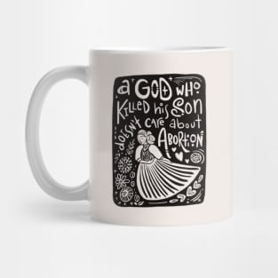 Abortion - black ink Mug